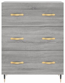 Aparador 69,5x34x90 cm derivados de madeira cinzento sonoma