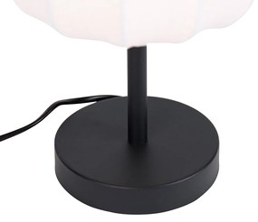 Candeeiro de mesa Japandi preto com branco - Madleine