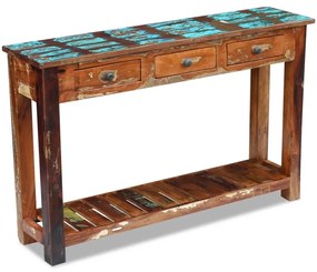 vidaXL Mesa consola 120x30x76 cm madeira reciclada maciça