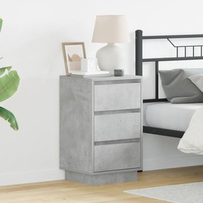 vidaXL Armário de Canto com LED Cinza Concreto 39x34,5x65 cm Madeira Engenheirada