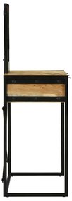 Mesa de Canto com Espelho 100x40x120 cm Madeira Sólida Acácia