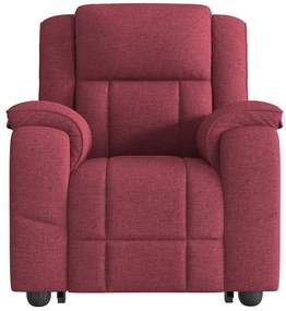 Poltrona de massagens reclin. elevatória tecido vermelho tinto