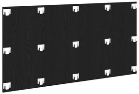 Cabeceira vidaXL em Preto Carvalho 160x1,5x80 cm em Madeira de Engenha
