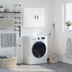 vidaXL Armário de parede 60x31x60cm derivados madeira branco brilhante