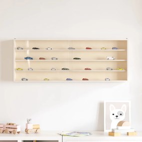 Vitrine de colecionador de madeira com portas 100x8,5x37 cm