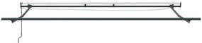 Toldo Retrátil Automático com LED Branco 500x300 cm, Tecido de Substit
