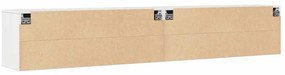 Armários de parede 2 pcs 100x30x35 cm pinho maciço branco