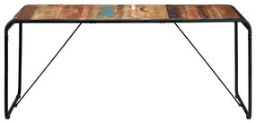 Mesa de jantar 180x90x76 cm madeira recuperada maciça