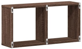 Armário parede 60x16x30 cm derivados madeira carvalho castanho