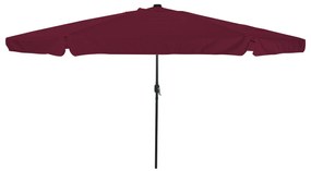 Guarda-sol vidaXL com Luzes LED ø395x245 cm Vermelho Bordeaux