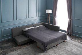 Sofá-cama de canto Manama – Antracite – 280 cm x 85 cm x 206 cm