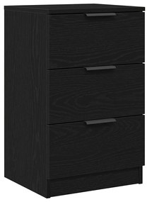 Criado-mudo de Carvalho Preto vidaXL - 40x65x65 cm