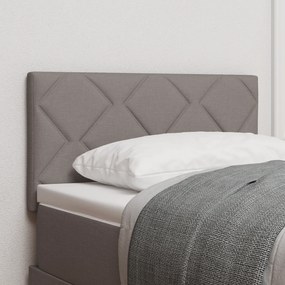 vidaXL Cabeceira LED Conjunto de 2 Taupe Tecido Baixa Moderna