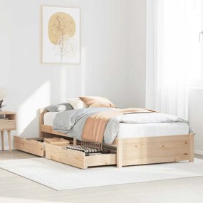 vidaXL Cama sem colchão 90x200 cm madeira de pinho maciça