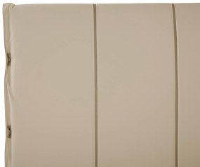 Cama de casal em pele sintética cor de areia 180 x 200 cm BETIN Beliani