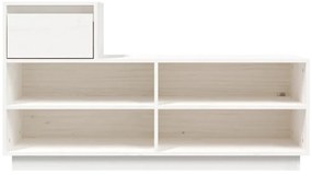 Sapateira 110x34x61 cm madeira de pinho maciça branco