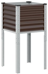 Vaso/floreira de jardim 45x45x88 cm aço castanho