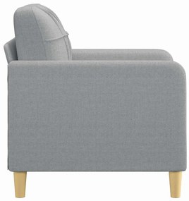 Poltrona tecido 60 cm cinzento-claro