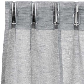 Cortinas 2 pcs Cinzento-escuro 140 x 260 cm Poliéster