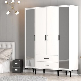 Guarda-roupa Kumsal RTR – Branco – 160x47,5x201,4 cm