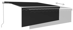 Toldo retrátil manual com estore 4,5x3 m antracite