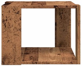 Mesa de centro madeira antiga 40x40x30 cm madeira trabalhada