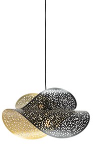 Candeeiro de suspensão oriental preto com dourado 28 cm - Japke Oriental