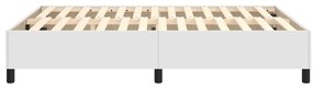 Estrutura de cama 140x200 cm couro artificial branco