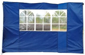 2 Paredes laterais com janelas para tenda para pavilhão - Cor azul - Oxford - 3x2 m