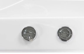 Banheira de hidromassagem de canto em acrílico branco com LED 211 x 150 cm CACERES Beliani