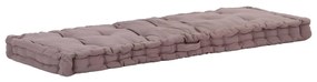 vidaXL Almofadão móveis paletes algodão 120x40x7 cm cinza-acastanhado