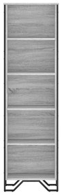 Estante 50x31x169 cm derivados de madeira cinzento sonoma
