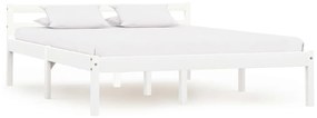 Estrutura de cama 120x200 cm madeira pinho maciço branco