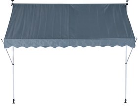 Toldo Manual Dobrável de Alumínio Altura regulável com Manivela Toldos impermeáveis ao ar livre Toldos do pátio 3x1.5m