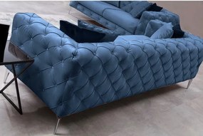 Sofá de 3 Lugares Como – Azul – 237 cm x 73 cm x 90 cm