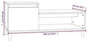 Mesa de centro 100x50x45 cm derivados madeira carvalho fumado