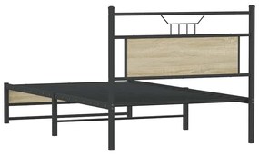 Estrutura de cama sem colchão 107x203 cm carvalho sonoma