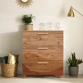 Cômoda Leva Gravis – Pinho Atlântico – 80x95x43 cm