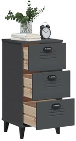 Mesa de cabeceira VIKEN derivados de madeira cinzento antracite