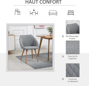 Conjunto de 2 cadeiras de jantar de design escandinavo (MESA NÃO INCLUIDA) Pernas afiladas em madeira de faia - Assento, encosto e braços ergonómicos