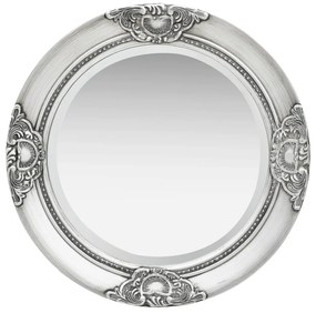 Espelho de parede estilo barroco 50 cm prateado