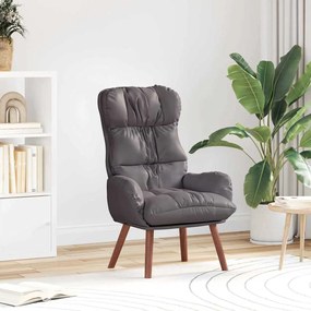 Poltrona Relaxante vidaXL em Couro Sintético Cinza