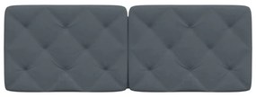 Almofadão de cabeceira 120 cm veludo cinzento-escuro