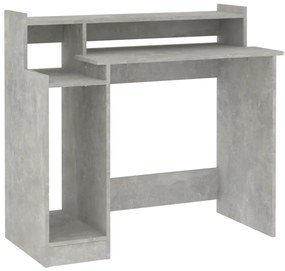 Secretária c/ LED 97x45x90cm derivados madeira cinzento cimento