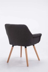 Cadeira de cozinha e sala de jantar Cassidy em tecido 67 x 83 x 60 cm Cinzento escuro