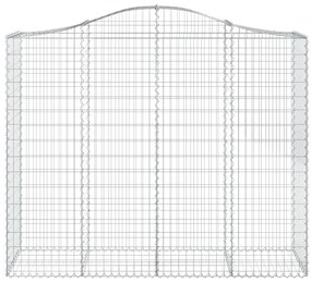 Cestos gabião arqueados 2pcs 200x50x160/180cm ferro galvanizado