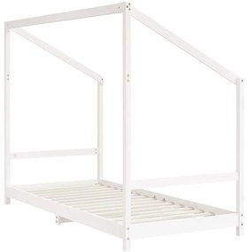 Estrutura de cama infantil 2x(90x200) cm pinho maciço branco