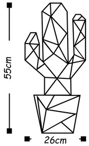 Acessório Decorativo de Parede Metal-435 – Preto – 26 x 55 cm