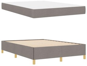 Cama Box Outros Taupe e Branco 140 x 190 cm tecido