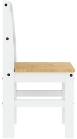 Cadeiras de jantar 2 pcs Panama 40x46x90 cm pinho maciço branco